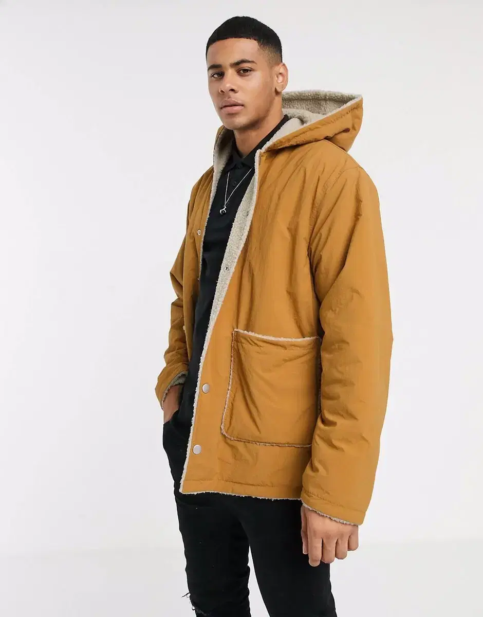 ASOS DESIGN reversible teddy jacket