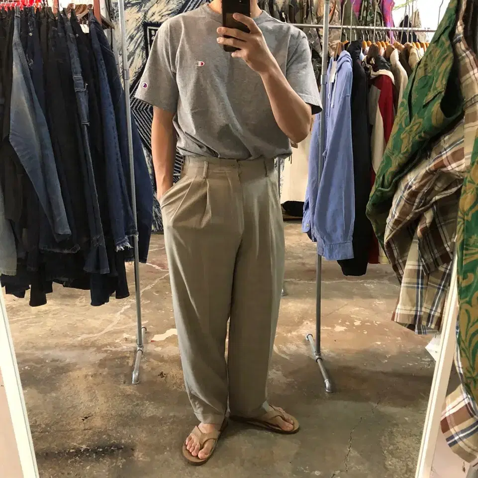 (Worn Cut) Check Slacks (Men's 27)