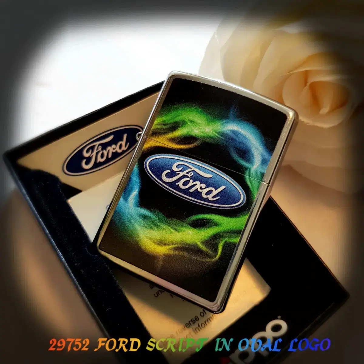 29752 FORD SCRIPT IN OVAL LOGO 정품 지포라이터