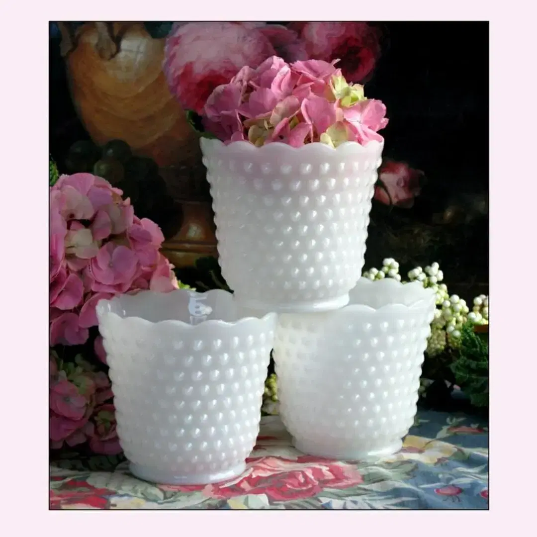 * vintage milk glass 홉네일 보울