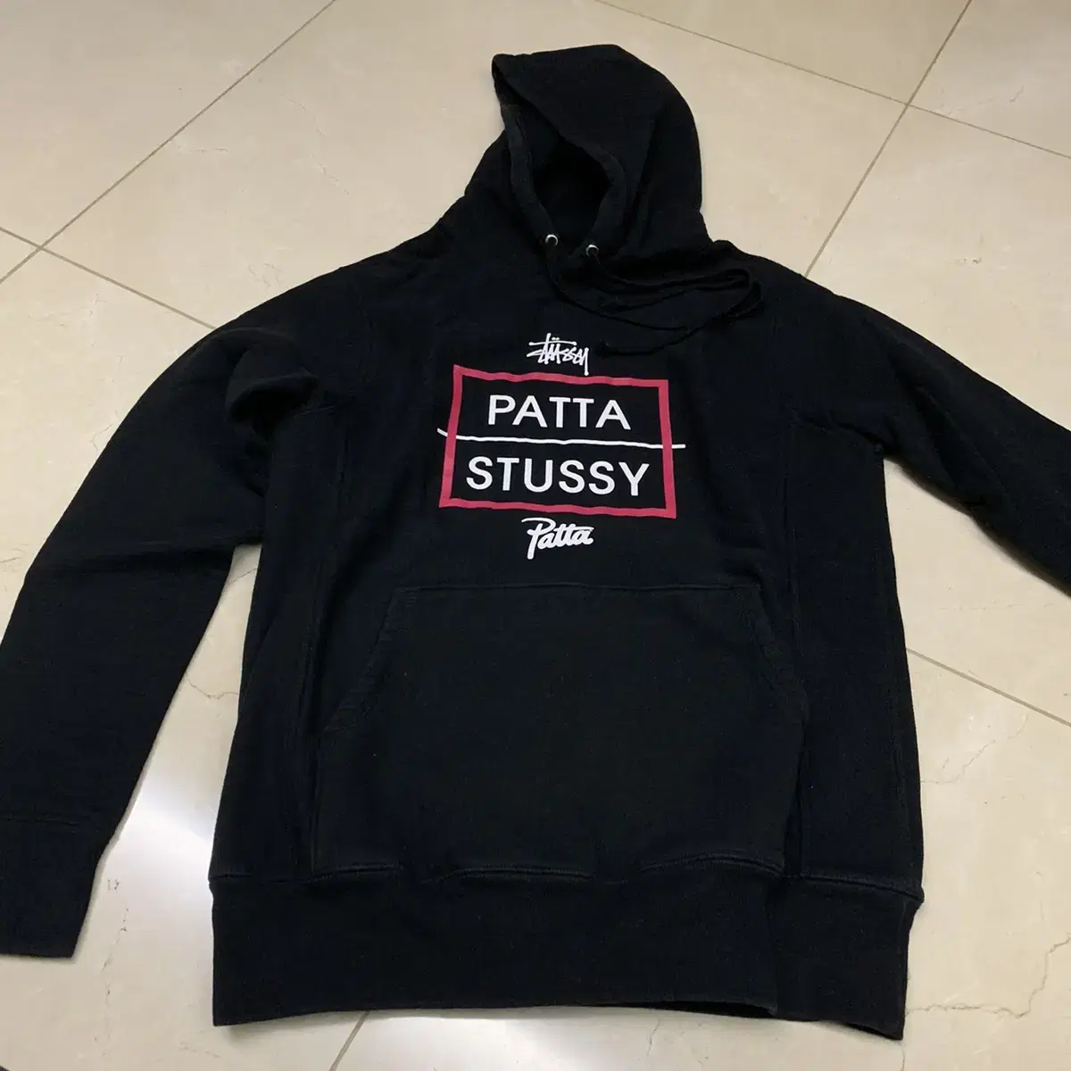 [정품] Patta x Stussy 콜라보 스트시 후드티