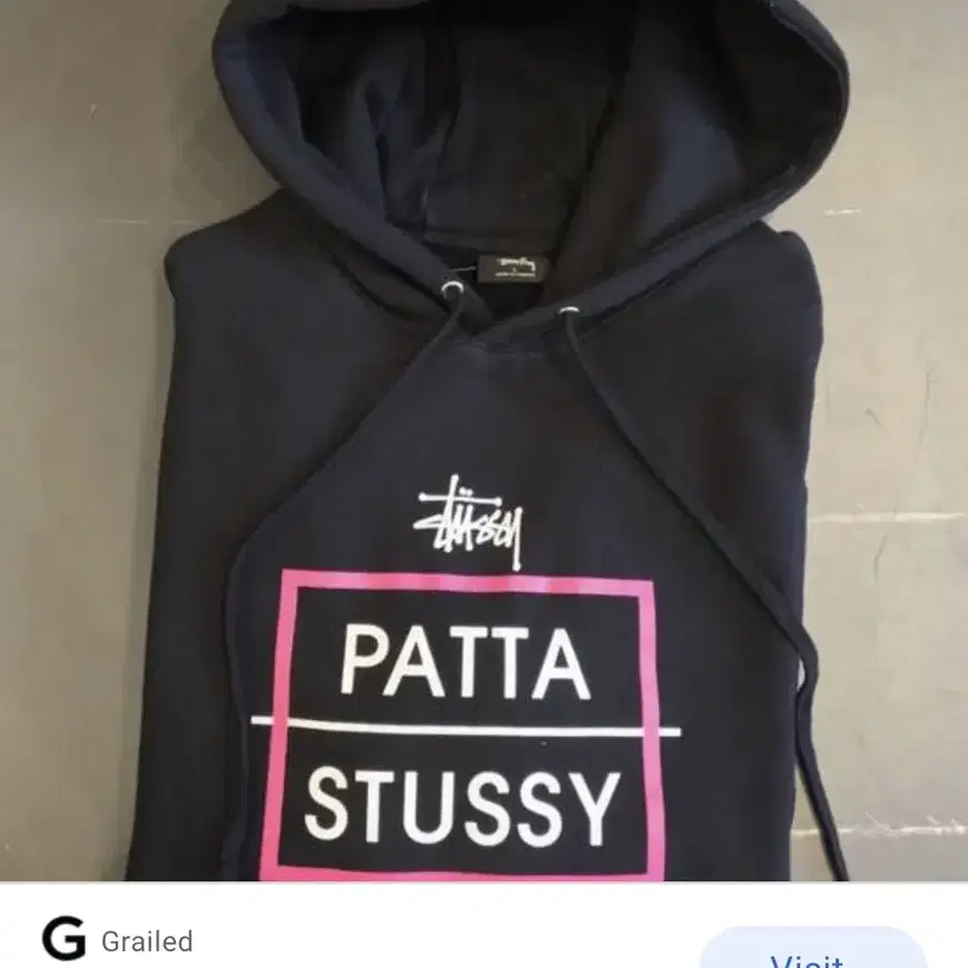 [정품] Patta x Stussy 콜라보 스트시 후드티