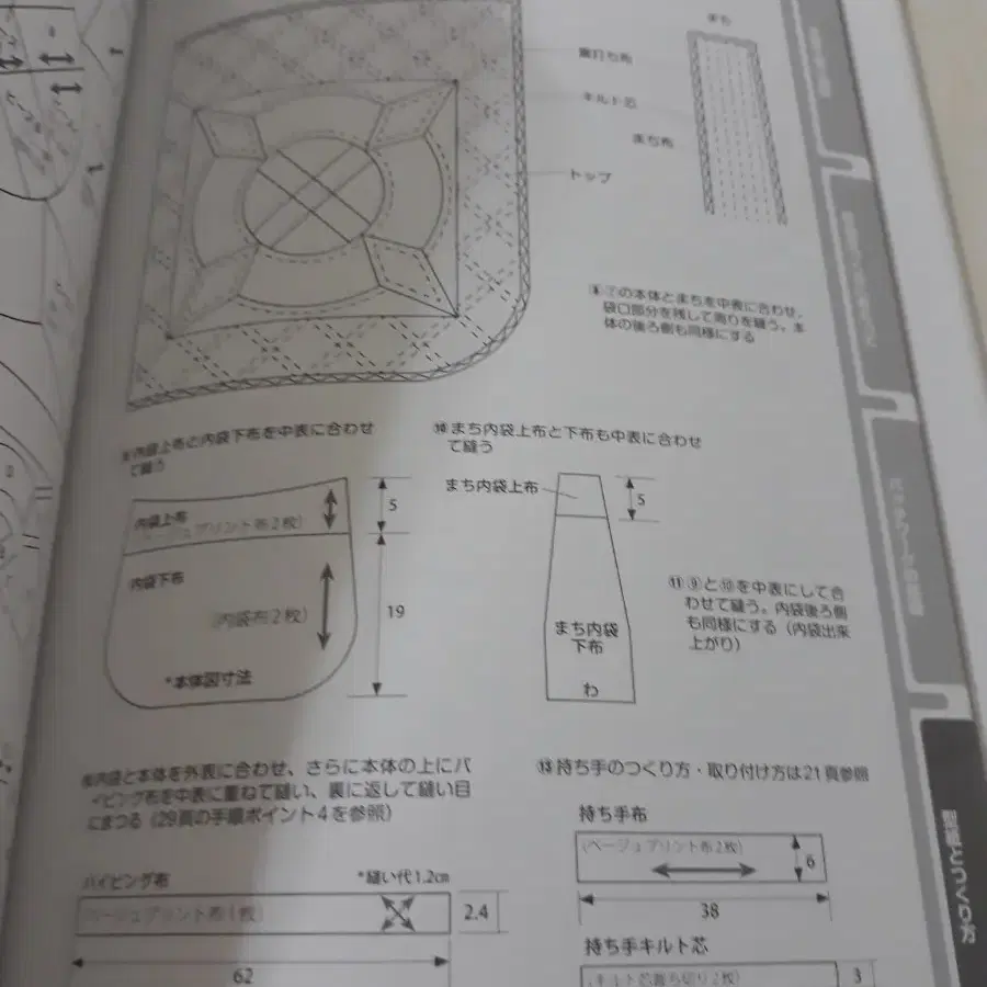 퀼트 가방 만들기 일본 도서 (새책)