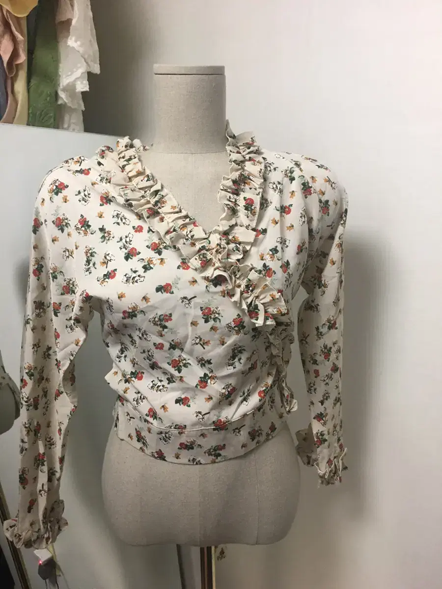 Flower Wrap Blouse