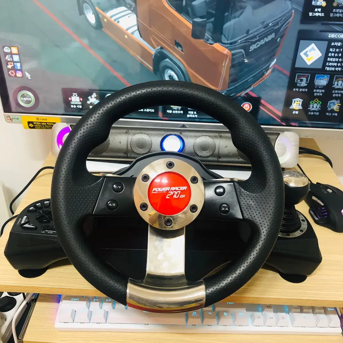 Selling Racing Wheel PowerRacer 270dx #레이싱휠,#파워레이서270,#유로트럭 on Bunjang  Global Site.