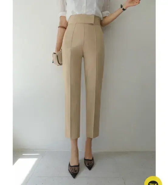 Linen high-waisted pants