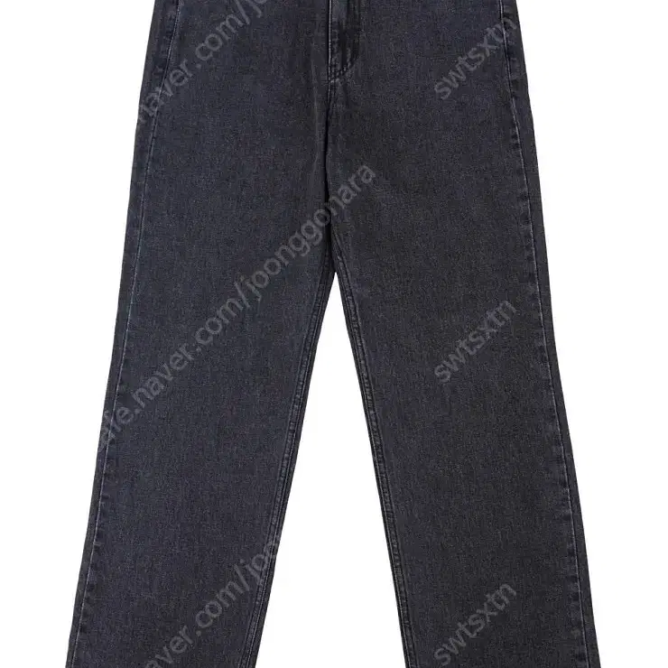 [2]러닝노즈 HARD DENIM WIDE WASHED BLACK