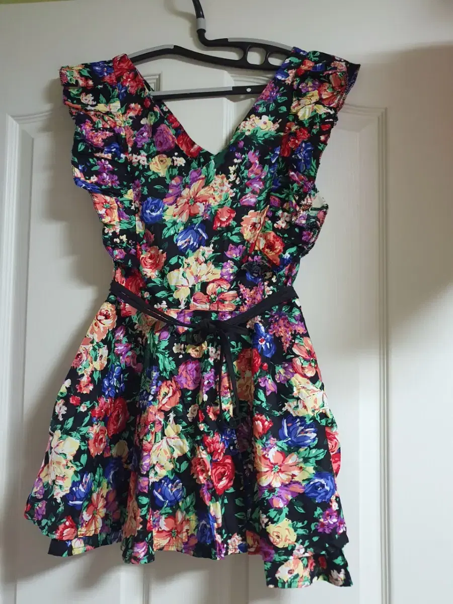 floral ruffled onepiece