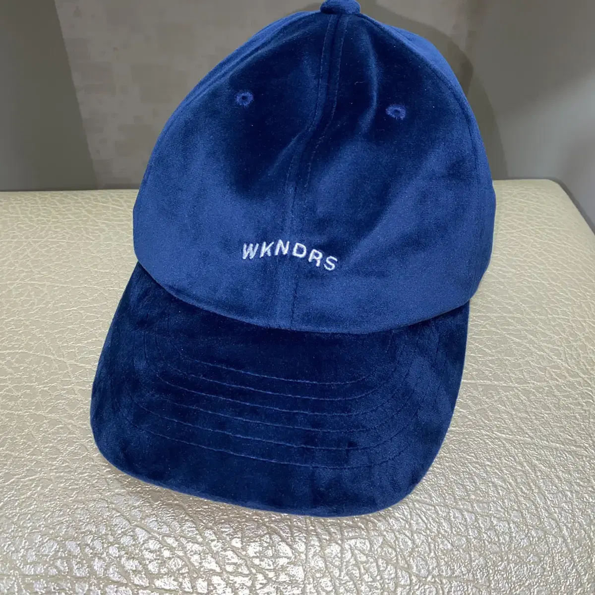 WKNDRS  wavy logo cap navy