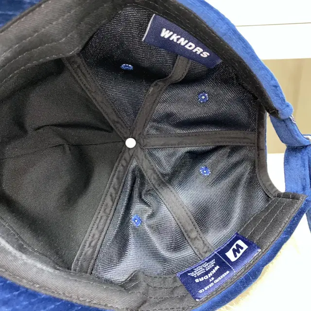 WKNDRS  wavy logo cap navy