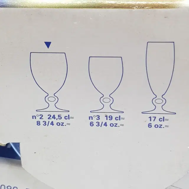 1992년산 빈티지 프랑스 루미락 블루 와인잔  오리지날 포장