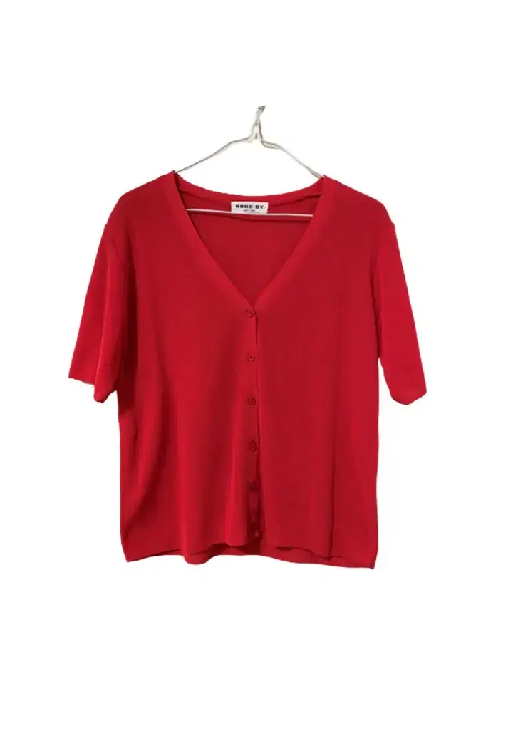 V-neck short sleeve cardigan