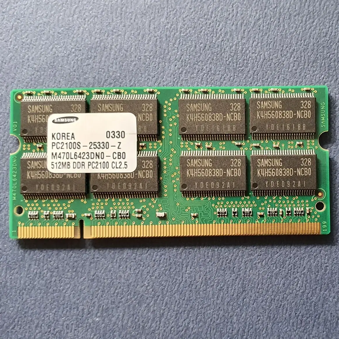 삼성 DDR 512M 노트북 메모리, PC2100, PC2700