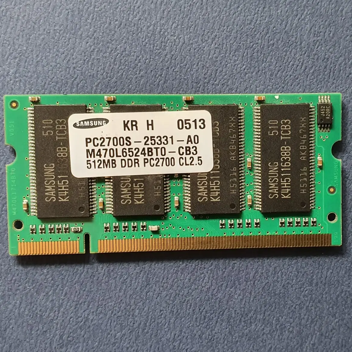 삼성 DDR 512M 노트북 메모리, PC2100, PC2700