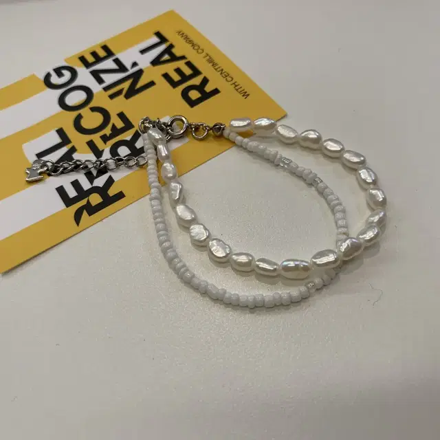 🤍인기 🤍담수진주팔찌.double bracelet