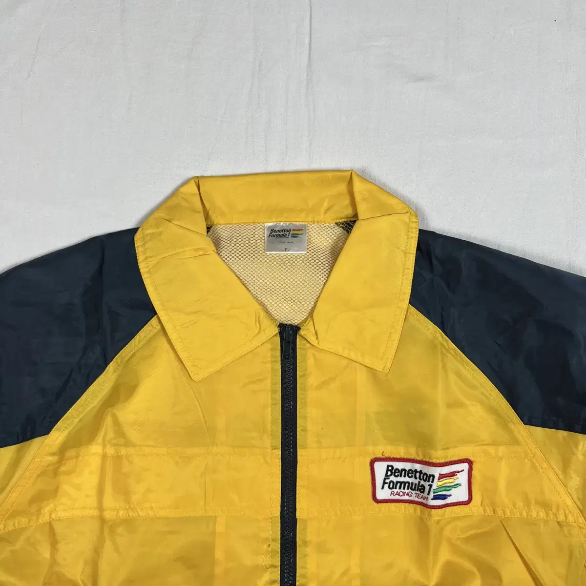 90s 베네통 포뮬러1 benetton 빅로고 블루종 자켓