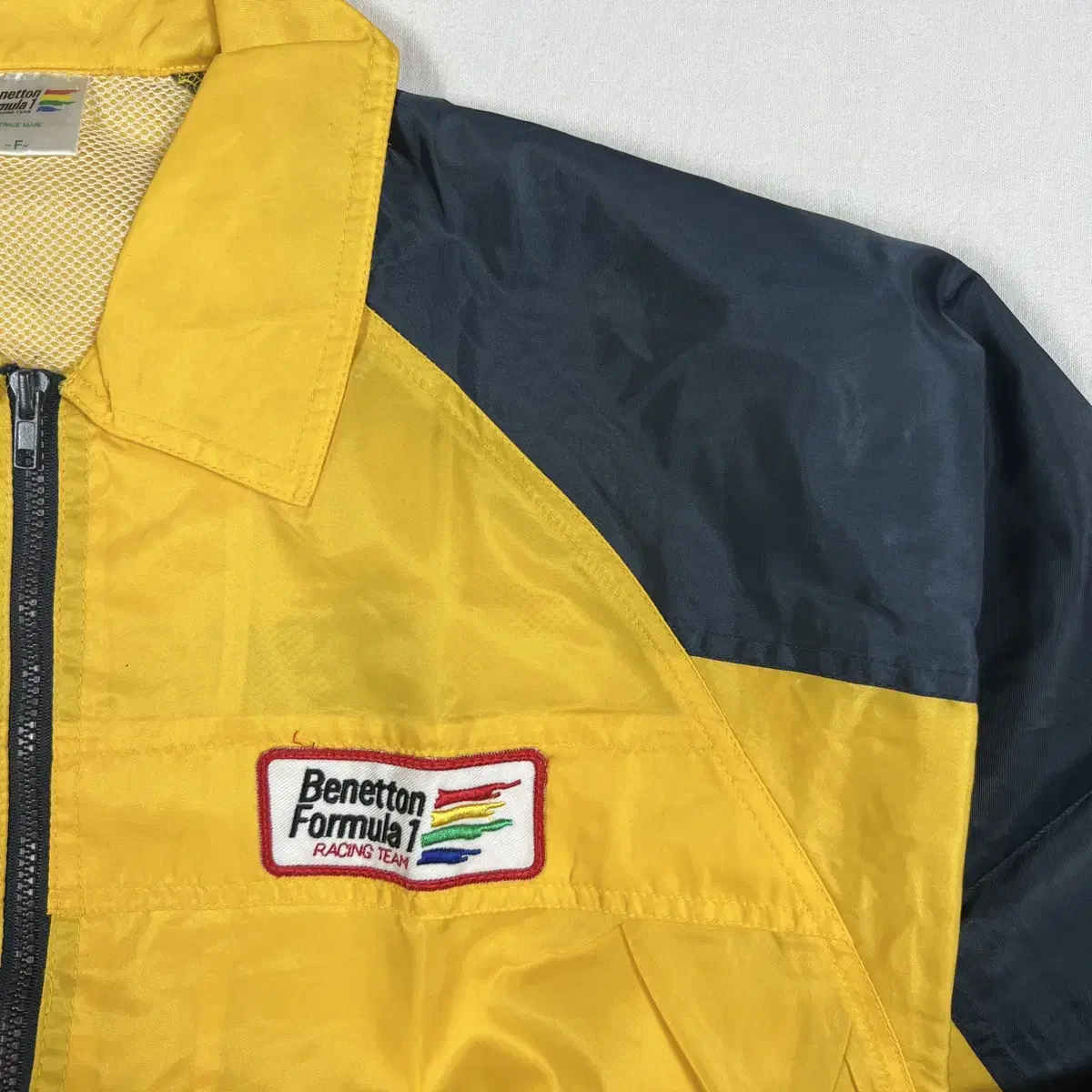 90s 베네통 포뮬러1 benetton 빅로고 블루종 자켓