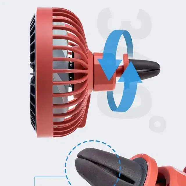 [무료배송] 차량용 LED서큘레이터 송풍구형 차량용선풍기 카팬