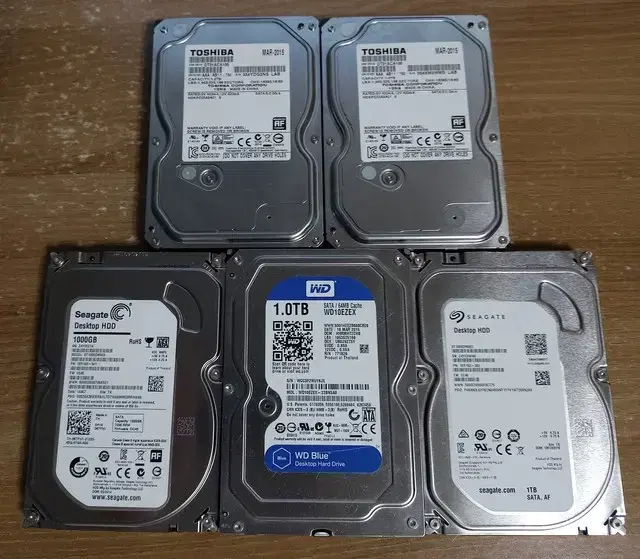 1TB, 2TB, 3TB 데스크탑 내장하드 여러개 싸게팝니다