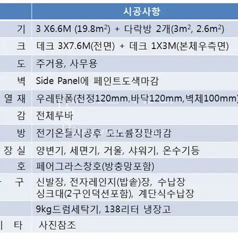 3X6.6M 모듈러하우스  이동식주택 농막 다락방 우레탄폼단열 가구포함