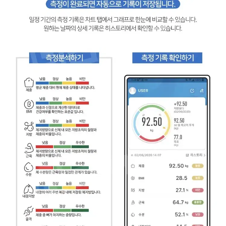 비스카 블루투스 스마트체중계