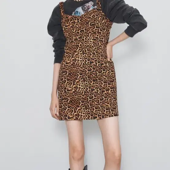 zara leopard mini dress  자라 레오파드 미니 드레스