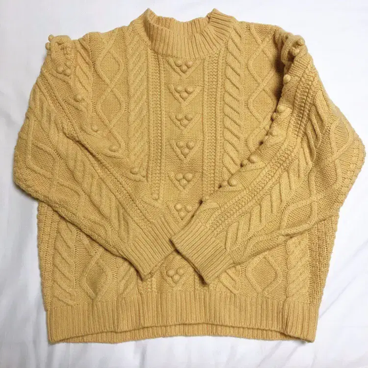 Wool Pompom Knit Sweater