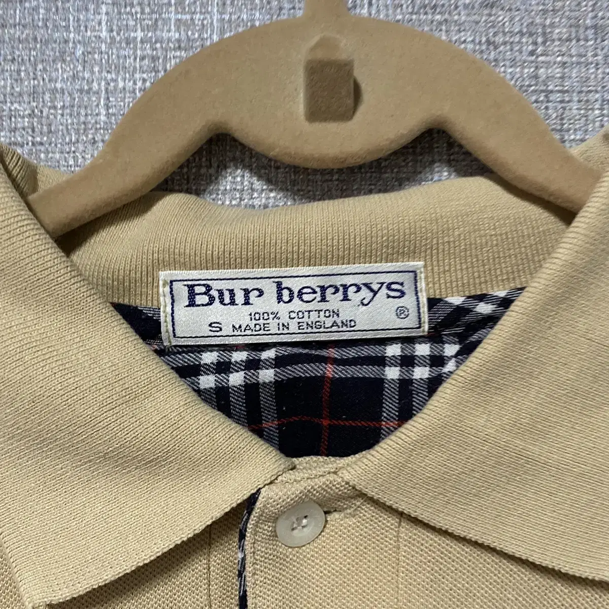 [중고] Burberry 구제 카라티 남자S사이즈