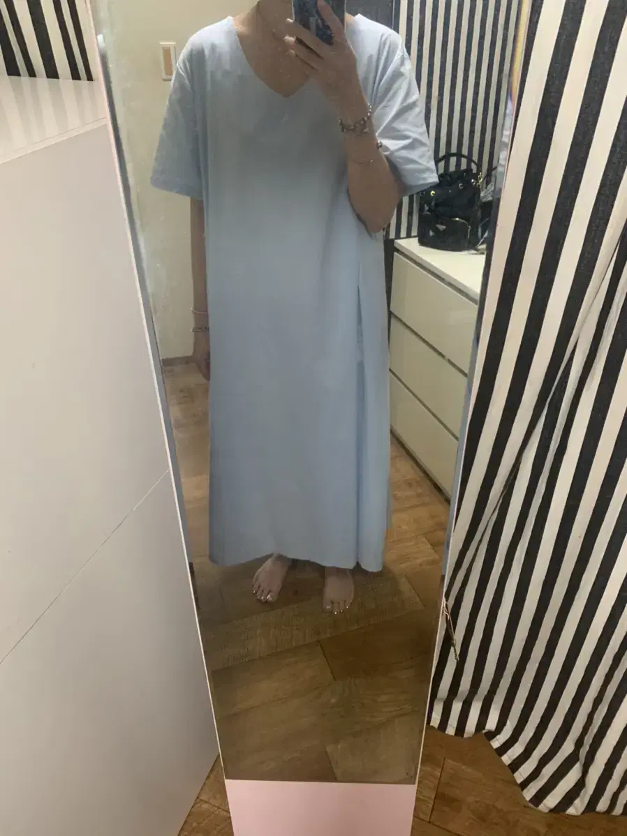 Linen cotton ONEPIECE dress (sora)