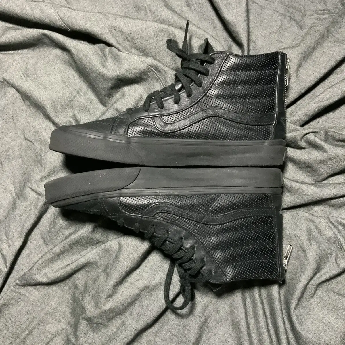 Vans Sk8 Hi Zip Perf Leather Sz 6.5(245)