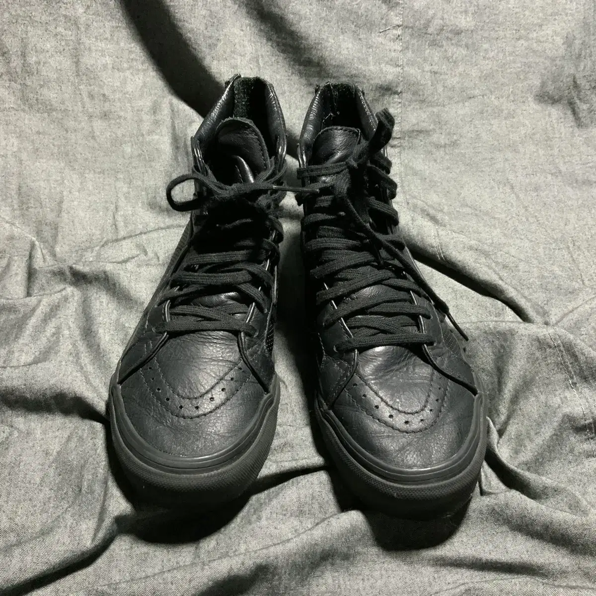 Vans Sk8 Hi Zip Perf Leather Sz 6.5(245)