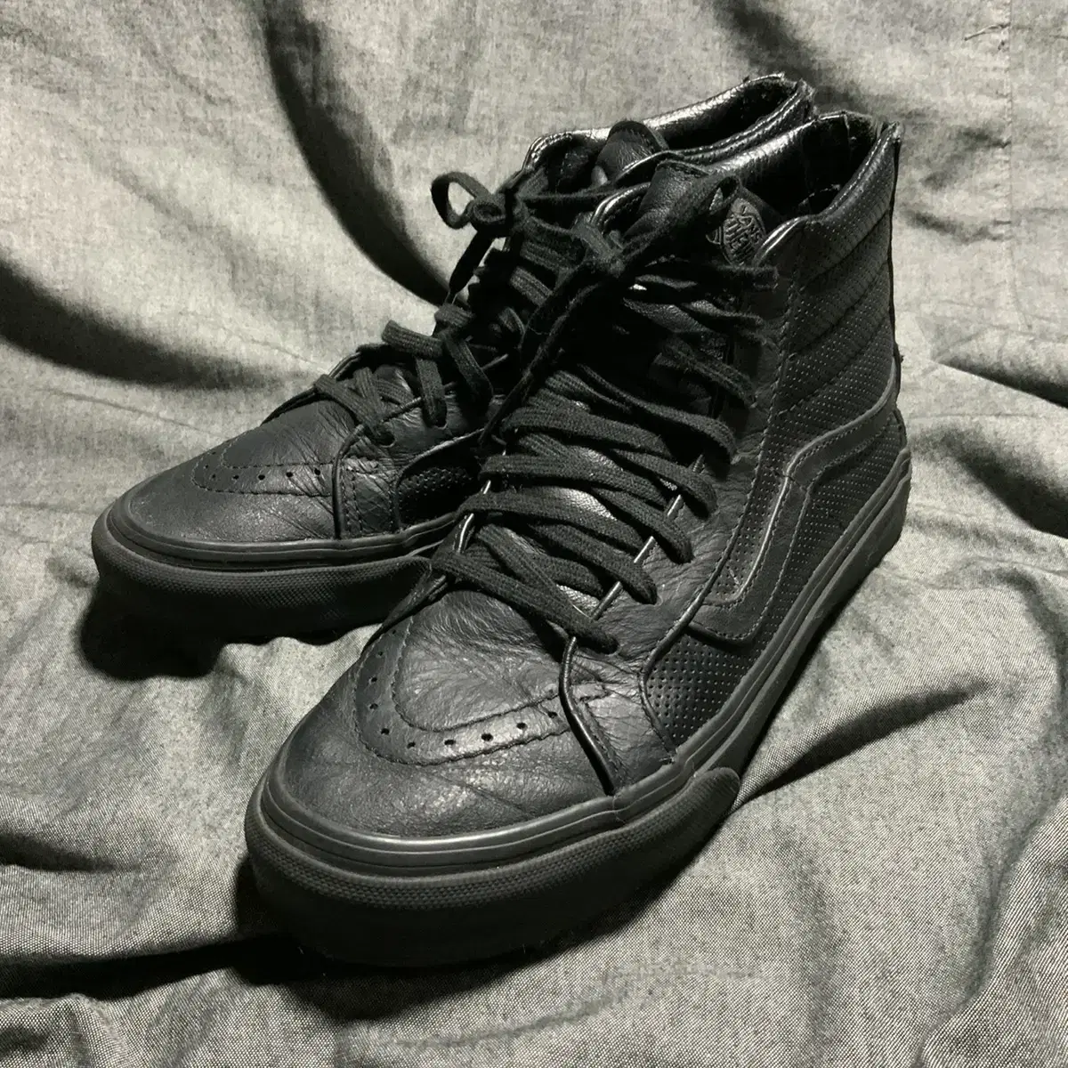 Vans Sk8 Hi Zip Perf Leather Sz 6.5(245)