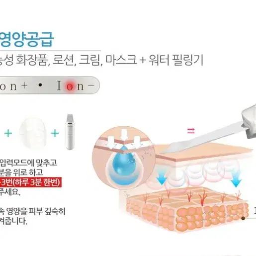 [무료배송] 진동 워터 필링기 갈바닉 피부관리기 클렌징 마사지기