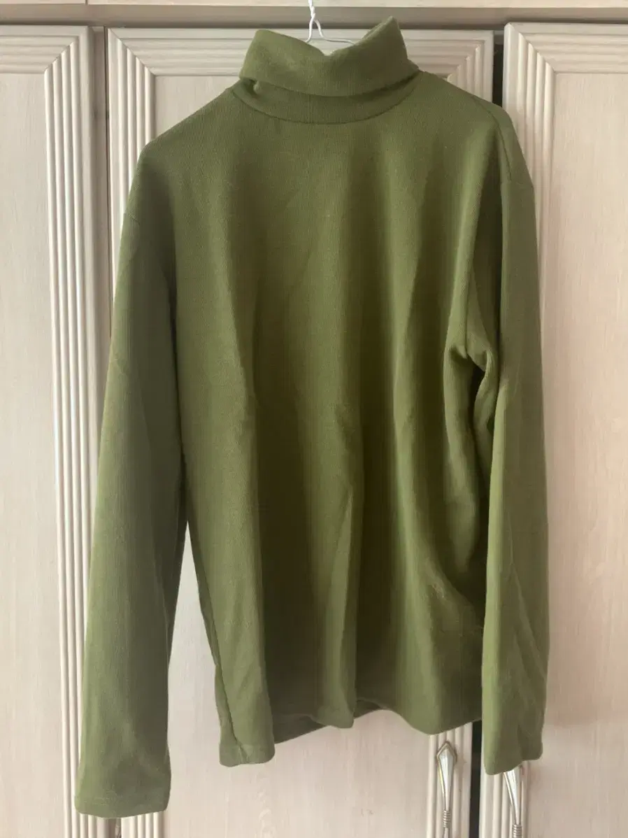 Khaki Olive Polar Knit, Polati, Turtleneck Knit