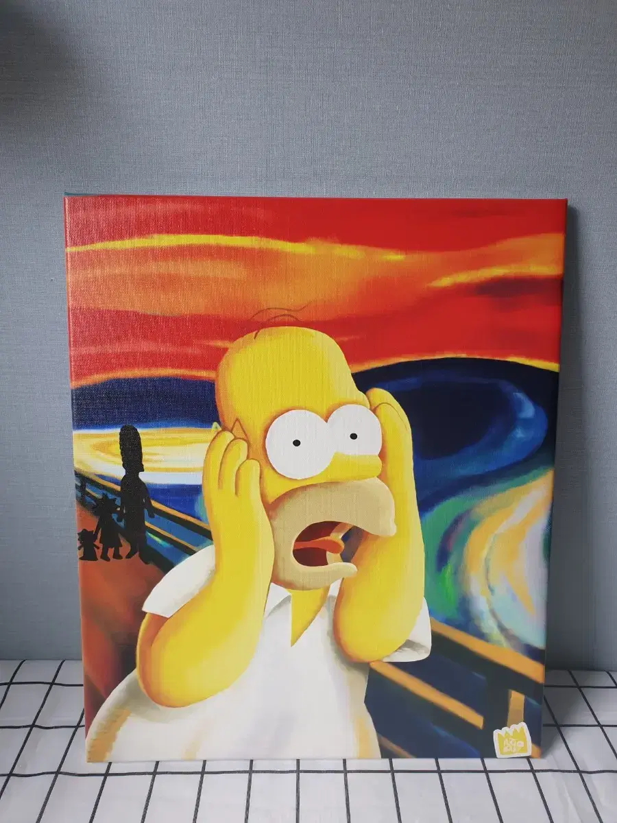 심슨 뭉크 절규 그림 액자