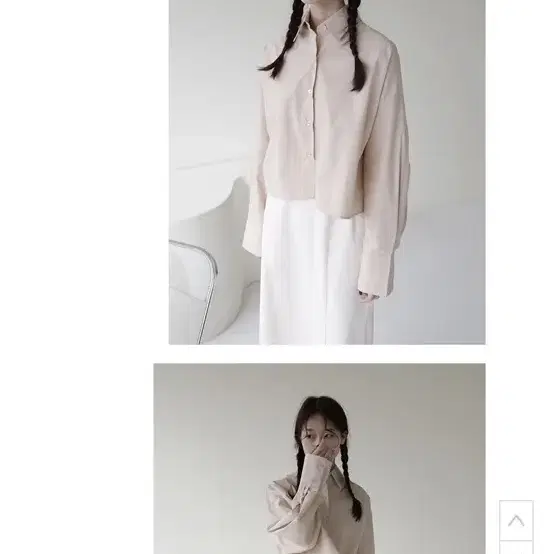 오어유 셔츠 팔아요(basic cotton crop shirt)