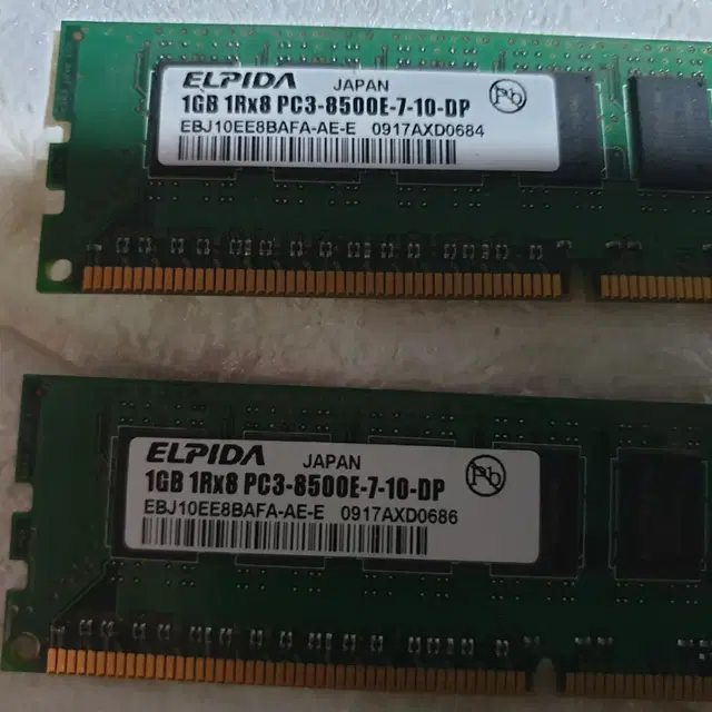 1GB 1R PC3-8500E-07-10-DP