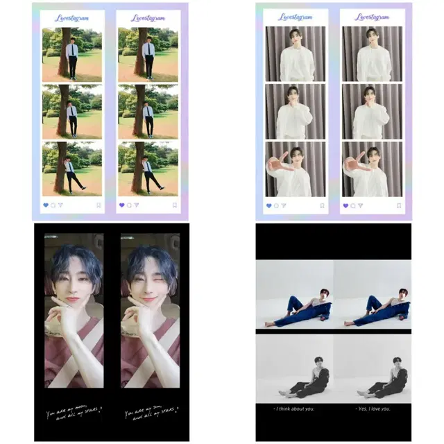 X1 엑스원 빅톤 한승우 네컷 포토카드 4종 랜봉 랜박 대량 가능 굿즈