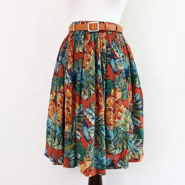 Vintage Botanical Print Skirt