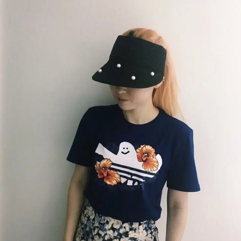 입체적인 플라워 midi 길이 스커트 (size M)