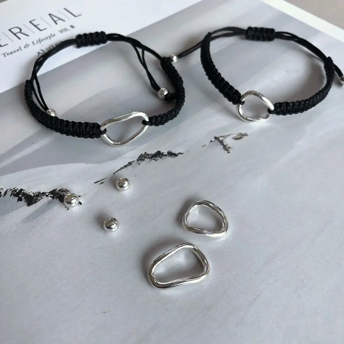 pebble silver bracelet