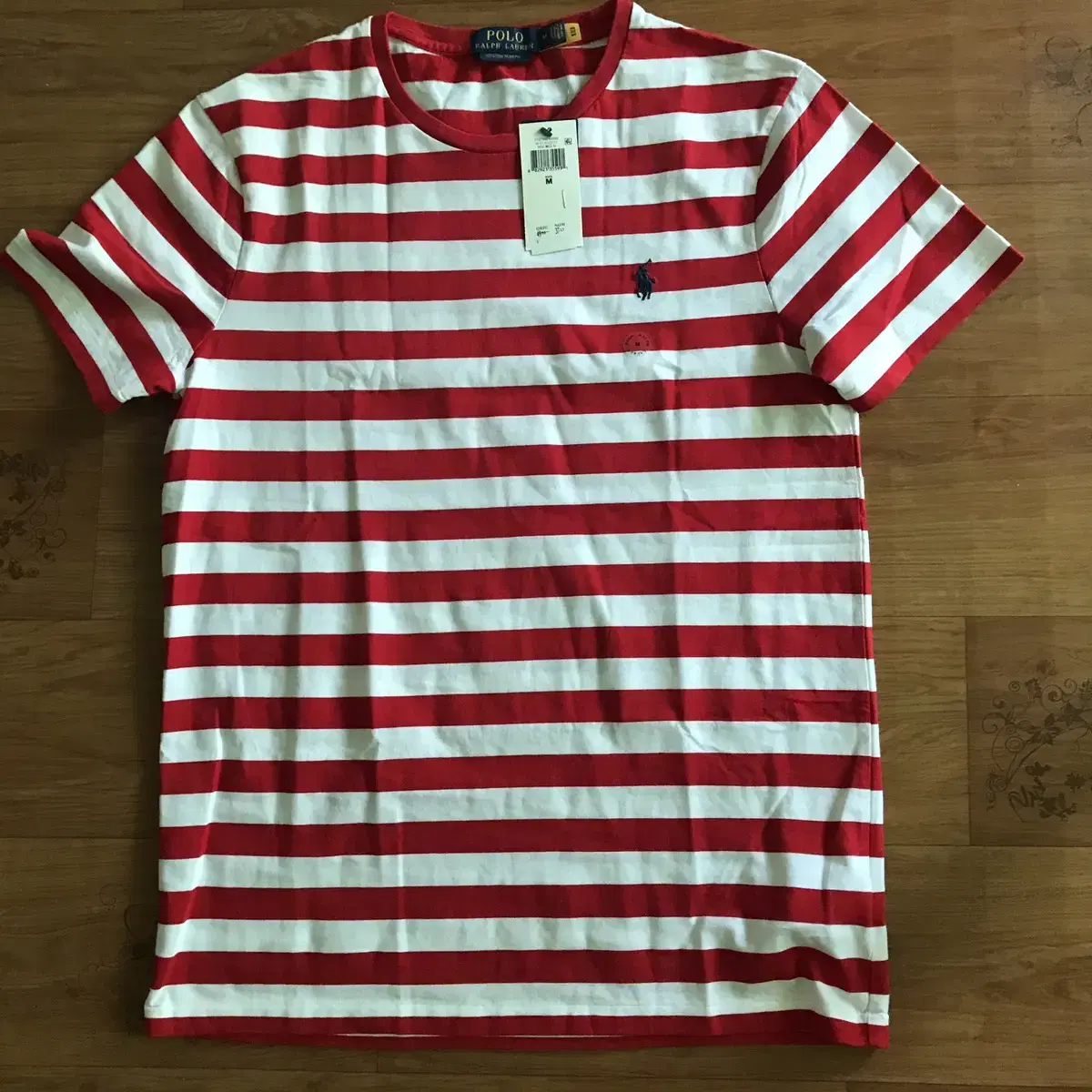 (NEW) Polo Custom Slim Fit Stripe Tee M