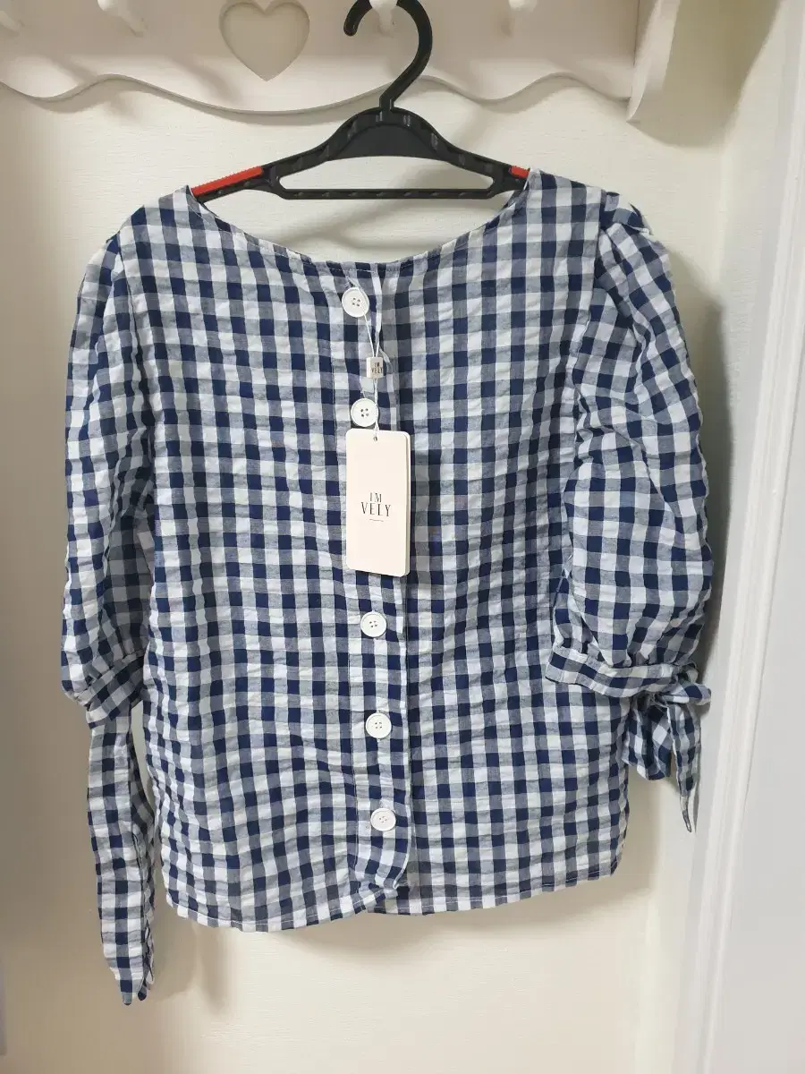 Embellished check blouse. Gingham Check New Arrivals (last sale)