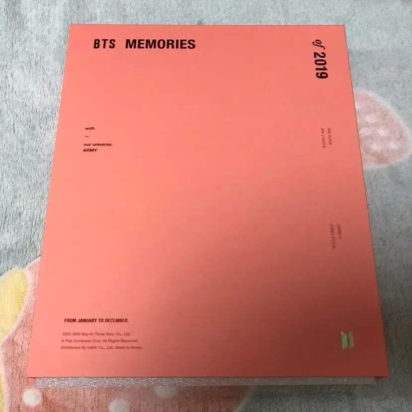 방탄소년단 2019메모리즈 DVD 디비디 풀박 예약특전 액자(랜덤포카X)