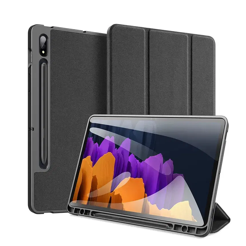 Galaxy Tab S7 S7 Plus Protective Smart Book Cover Case