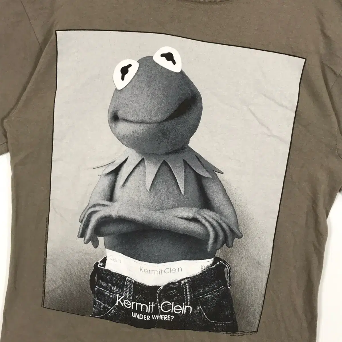 90s ck 패러디 kermit clein 커밋클레인 반팔 티셔츠