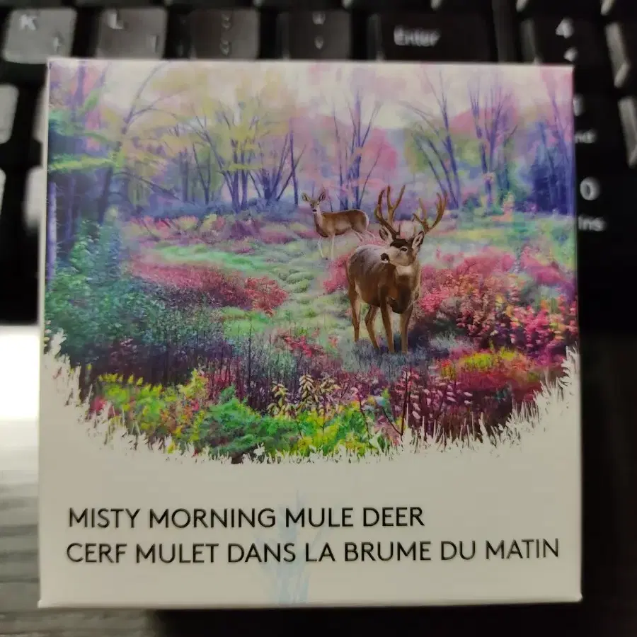 2015년 캐나다 Morning Mule Deer 색채 프루프 은화