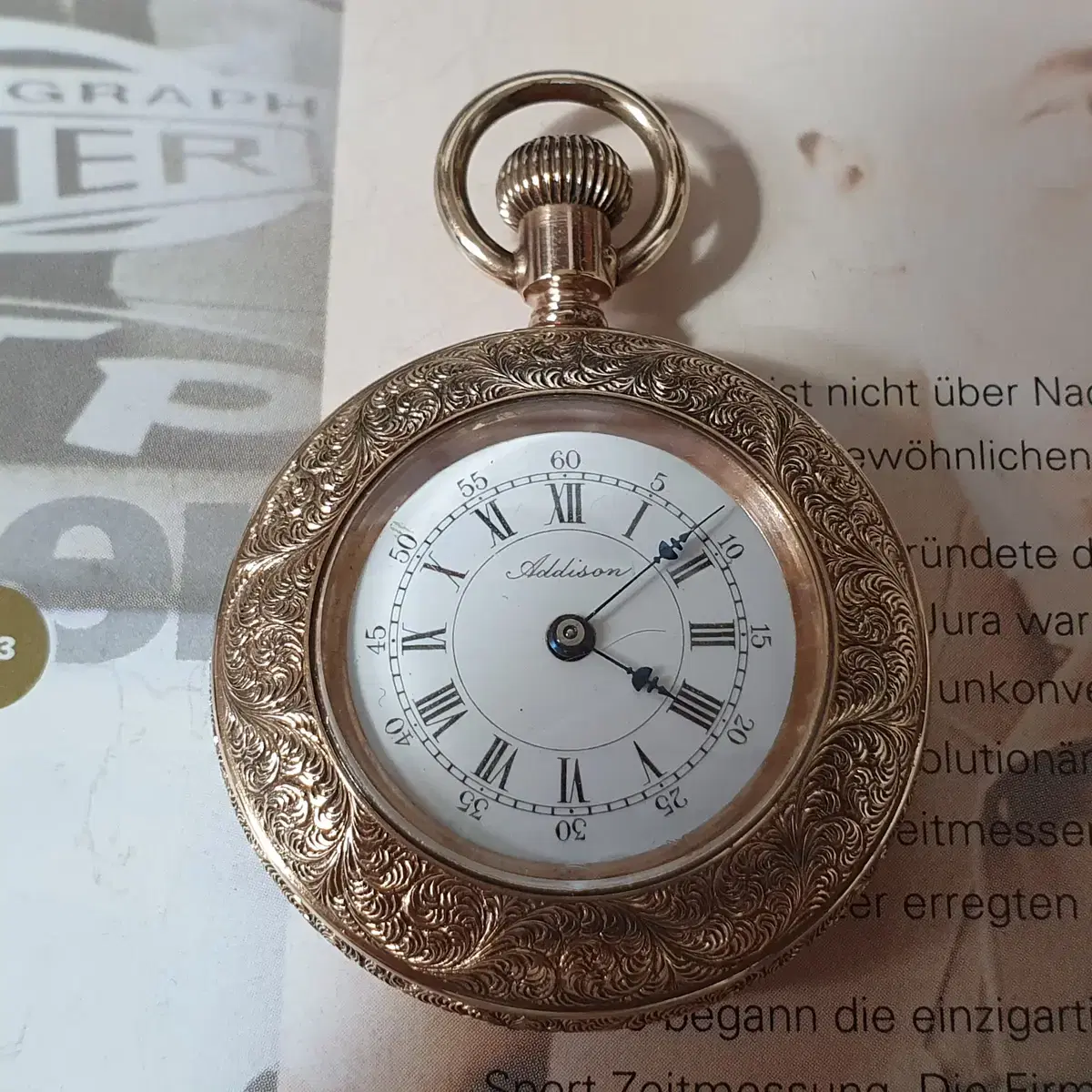 여성용,회중시계. Addison Pocket Watch.