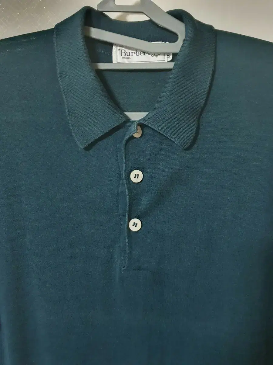 Burberry s bloo cotton knit shirt