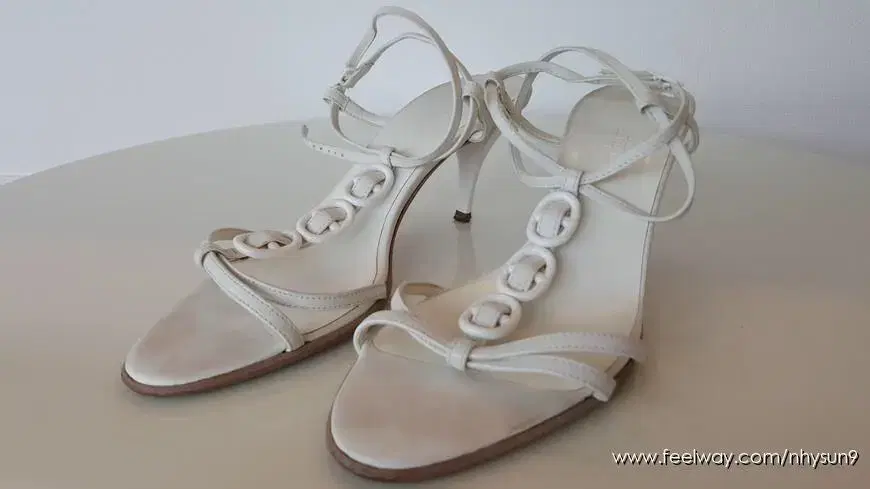 HERMES Hermes White Heeled Sandals